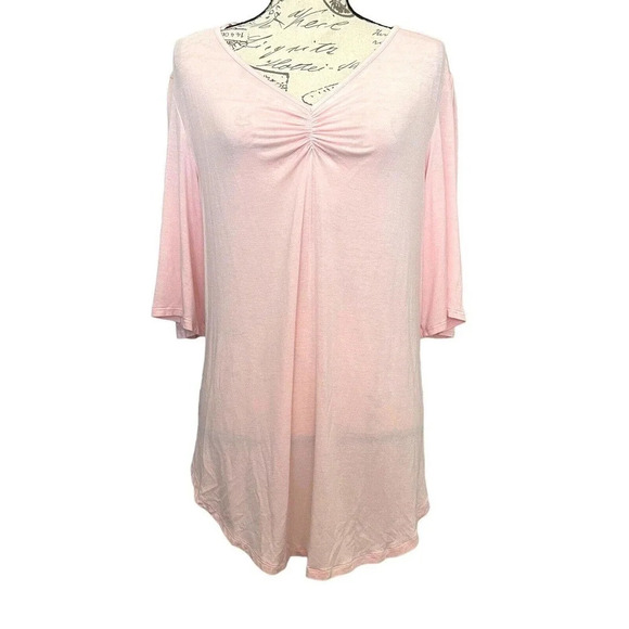 Melissa McCarthy Seven7 Flutter Sleeve Top Sz XL - Picture 8 of 8